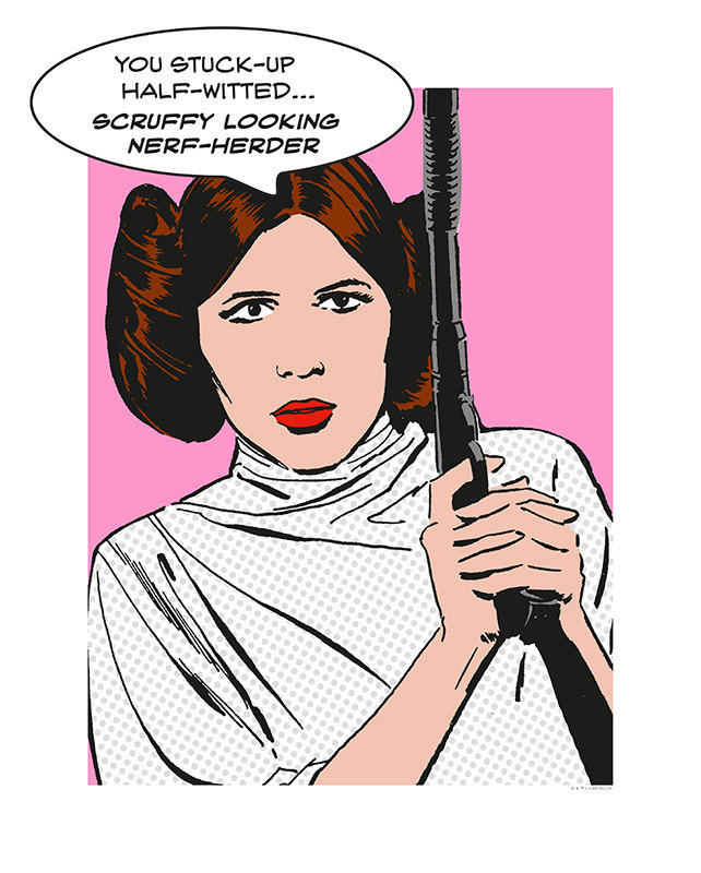 Komar Poster Star Wars Classic Comic Quote Leia Star Wars B/L: ca. 40x50 cm günstig online kaufen