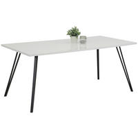 Esstisch Jennifer weiß schwarz B/T: ca. 180x90 cm Jennifer - weiß/schwarz (180,00/90,00cm)