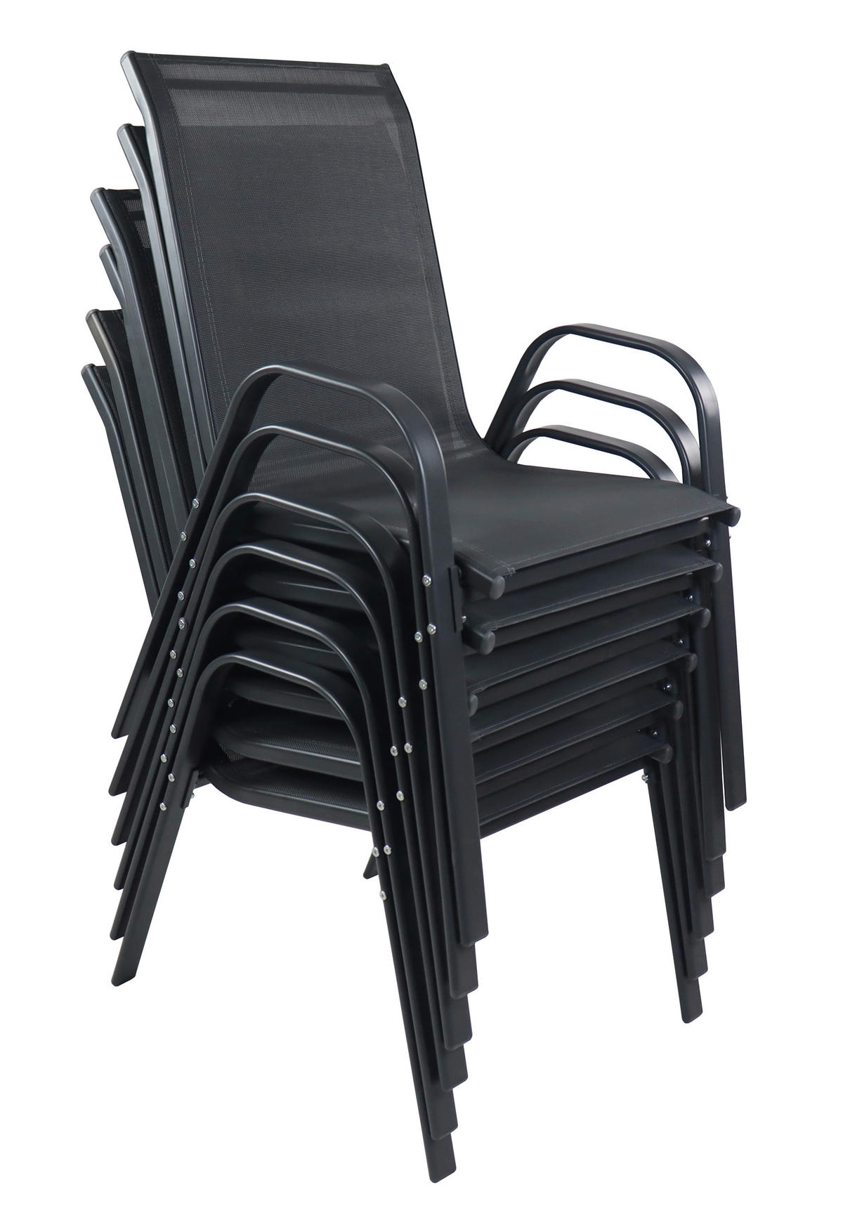 VCM Gartenstuhl 6er Set Sonlas anthrazit Metall B/H/L: ca. 56x89x73 cm Sonlas - anthrazit (73,00/56,00/89,00cm) - VCM