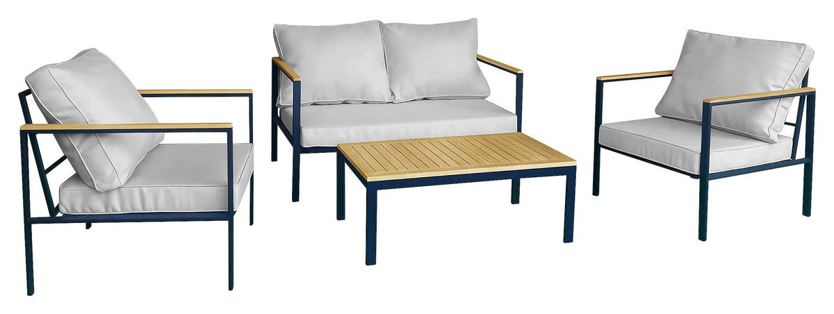 POCOline Gartensitzgruppe Mykonos anthrazit Stahl Mykonos - hellgrau/anthrazit - POCOline