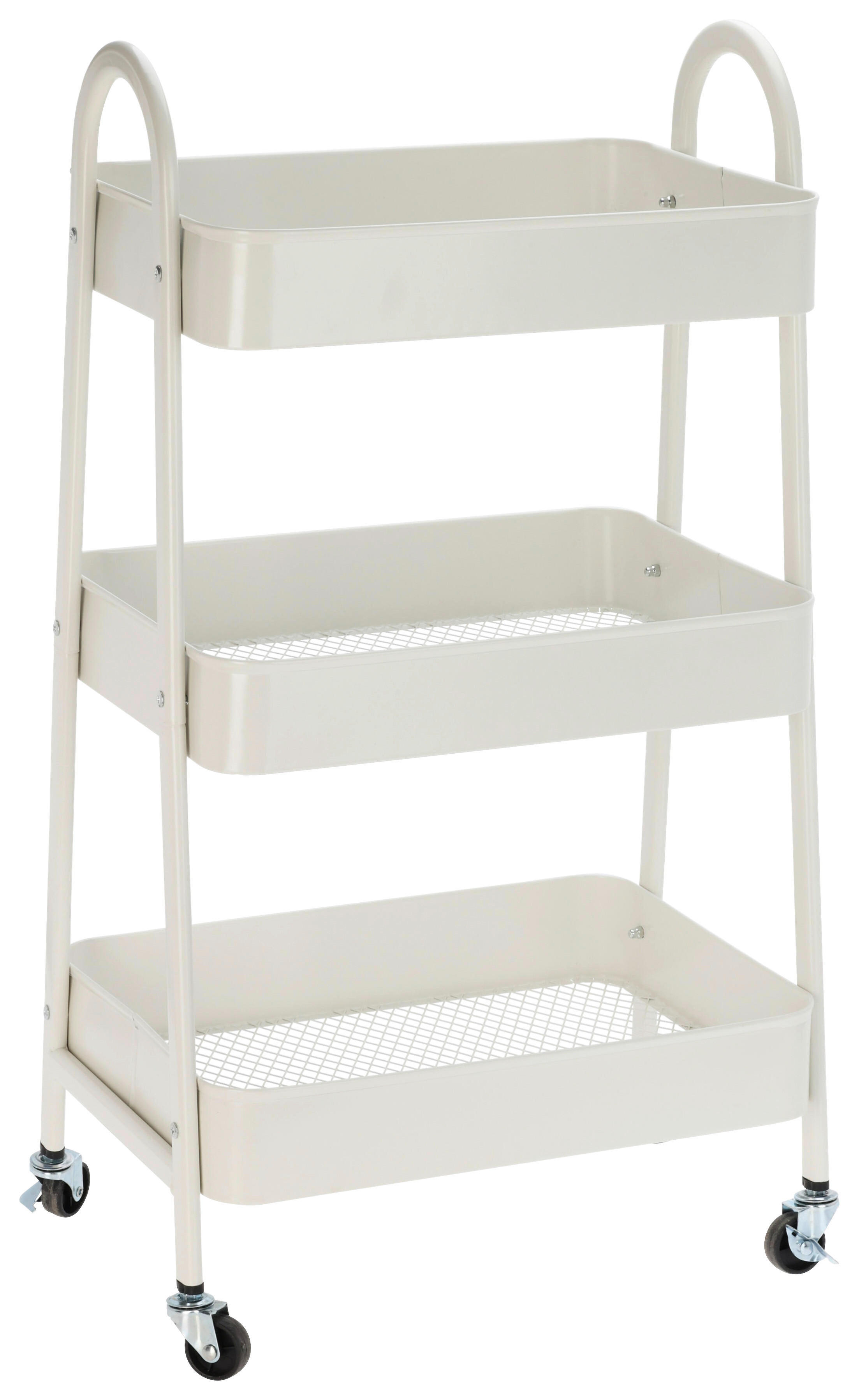 Küchentrolley weiß Stahl B/H/L: ca. 9x44x32 cm Küchentrolley - weiß (32,00/9,00/44,00cm)