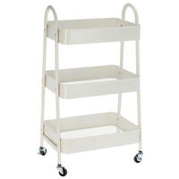 Küchentrolley weiß Stahl B/H/L: ca. 9x44x32 cm Küchentrolley - weiß (32,00/9,00/44,00cm)