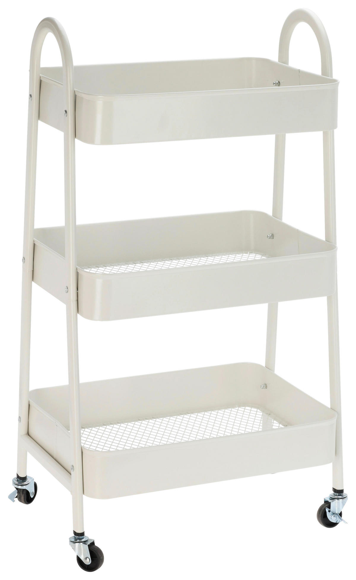 Küchentrolley weiß Stahl B/H/L: ca. 9x44x32 cm Küchentrolley - weiß (32,00/9,00/44,00cm)