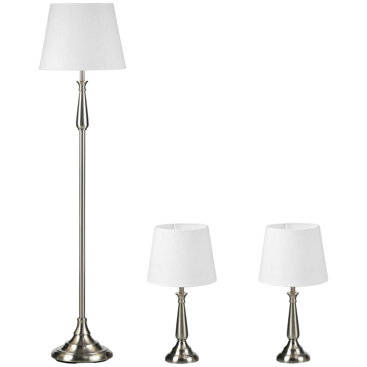 HOMCOM Stehleuchten-Set B31-448V90CW cremeweiß cremeweiß Eisen B/H/T: ca. 35,5x146x35,5 cm Stehleuchten-Set B31-448V90CW - cremeweiß (35,50/146,00/35,50cm) - HOMCOM