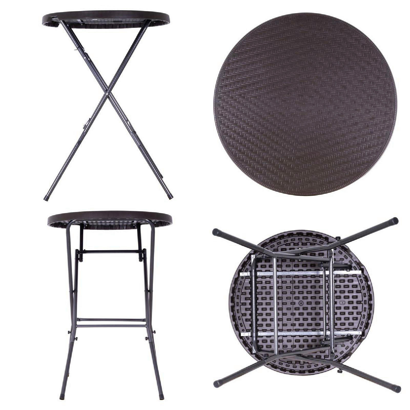 Thumbnail - VCM Stehtisch braun Kunststoff H/D: ca. 110x80 cm