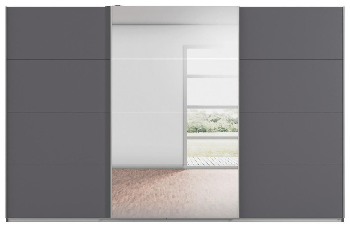 Kleiderschrank Kulmbach grau B/H/T: ca. 360x229x62 cm Kulmbach - Alu/grau (360,00/229,00/62,00cm)