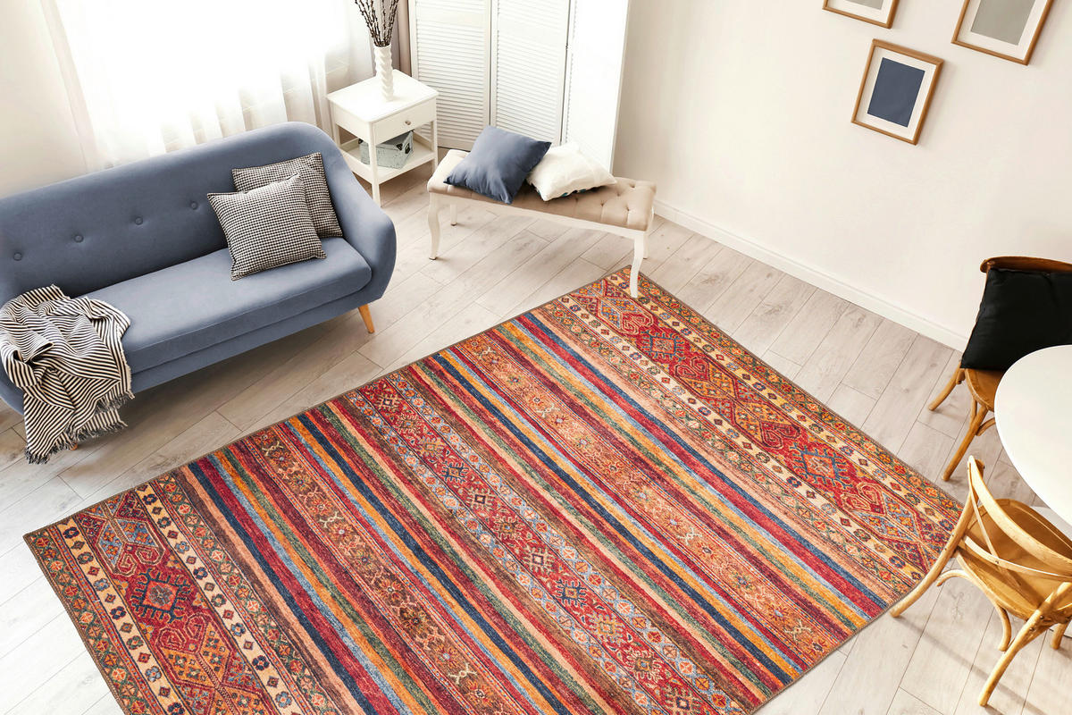 360Living Teppich Faye rot B/L: ca. 110x180 cm Faye - rot/multicolor (110,00/180,00cm) - 360Living