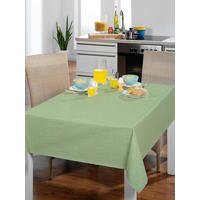Milano Abwaschbarer Tischbelag Leinenoptik salbeigrün B: ca. 140 cm Leinenoptik - salbeigrün (140,00cm) - Milano