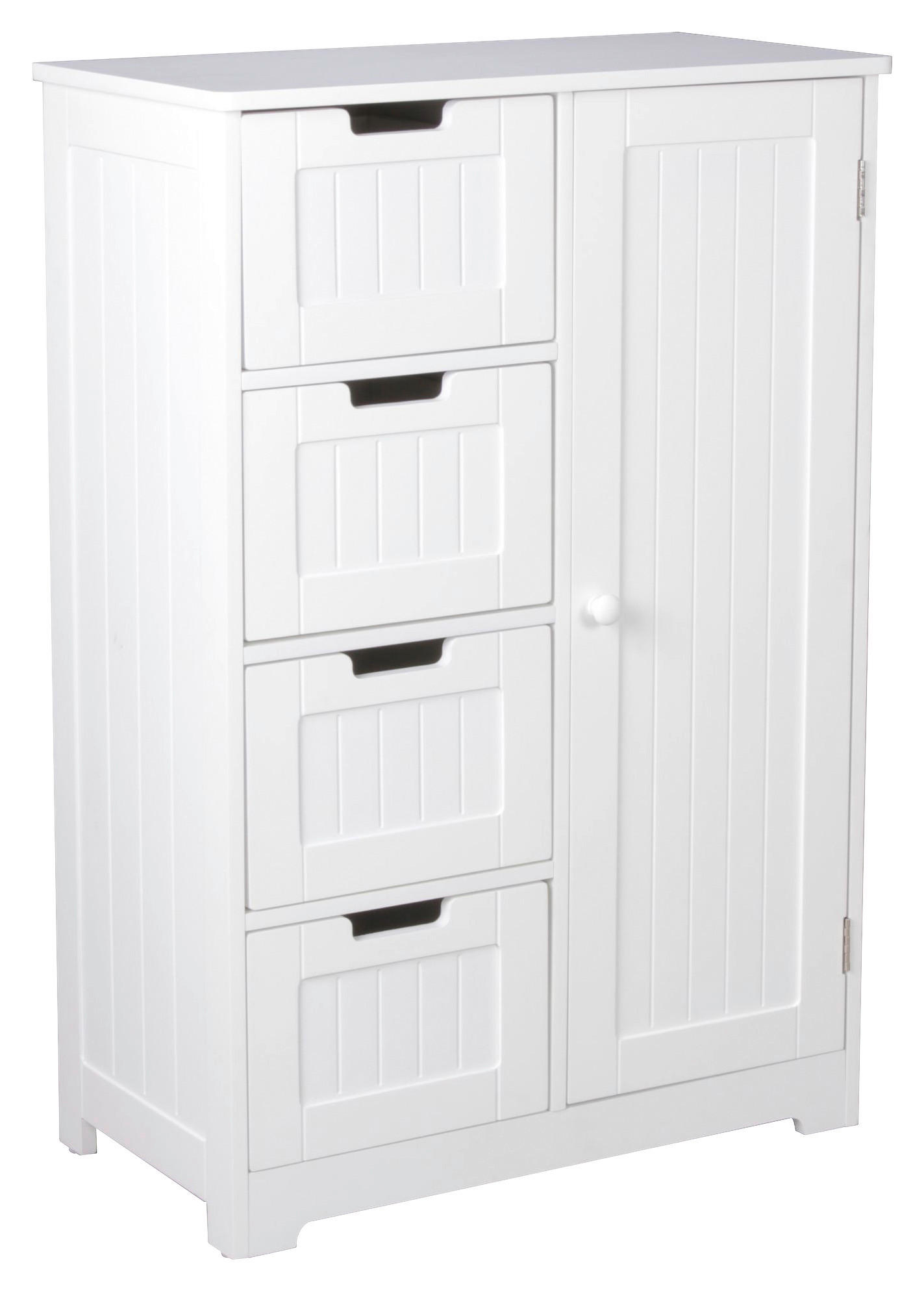Badkommode weiß B/H/T: ca. 30x83x56 cm Badschrank PATTI - weiß (30,00/83,00/56,00cm) - Wohnling