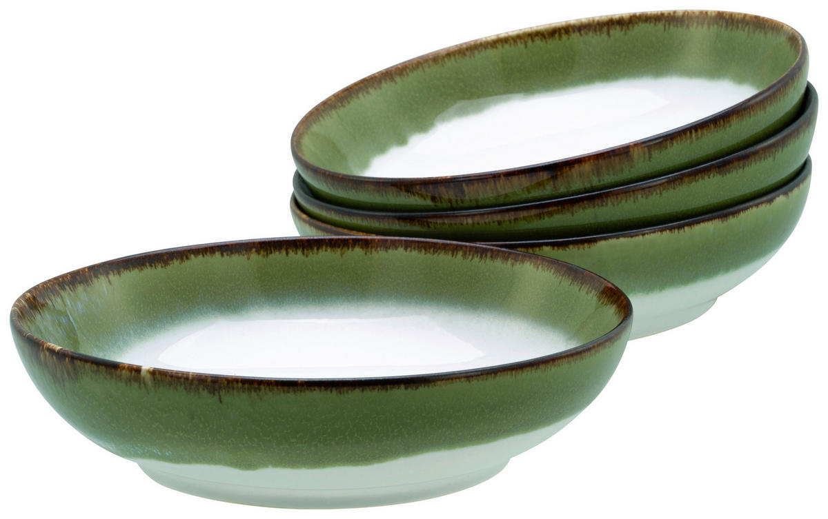 CreaTable Schüssel-Set Cascade grün Steinzeug Cascade - grün - CreaTable