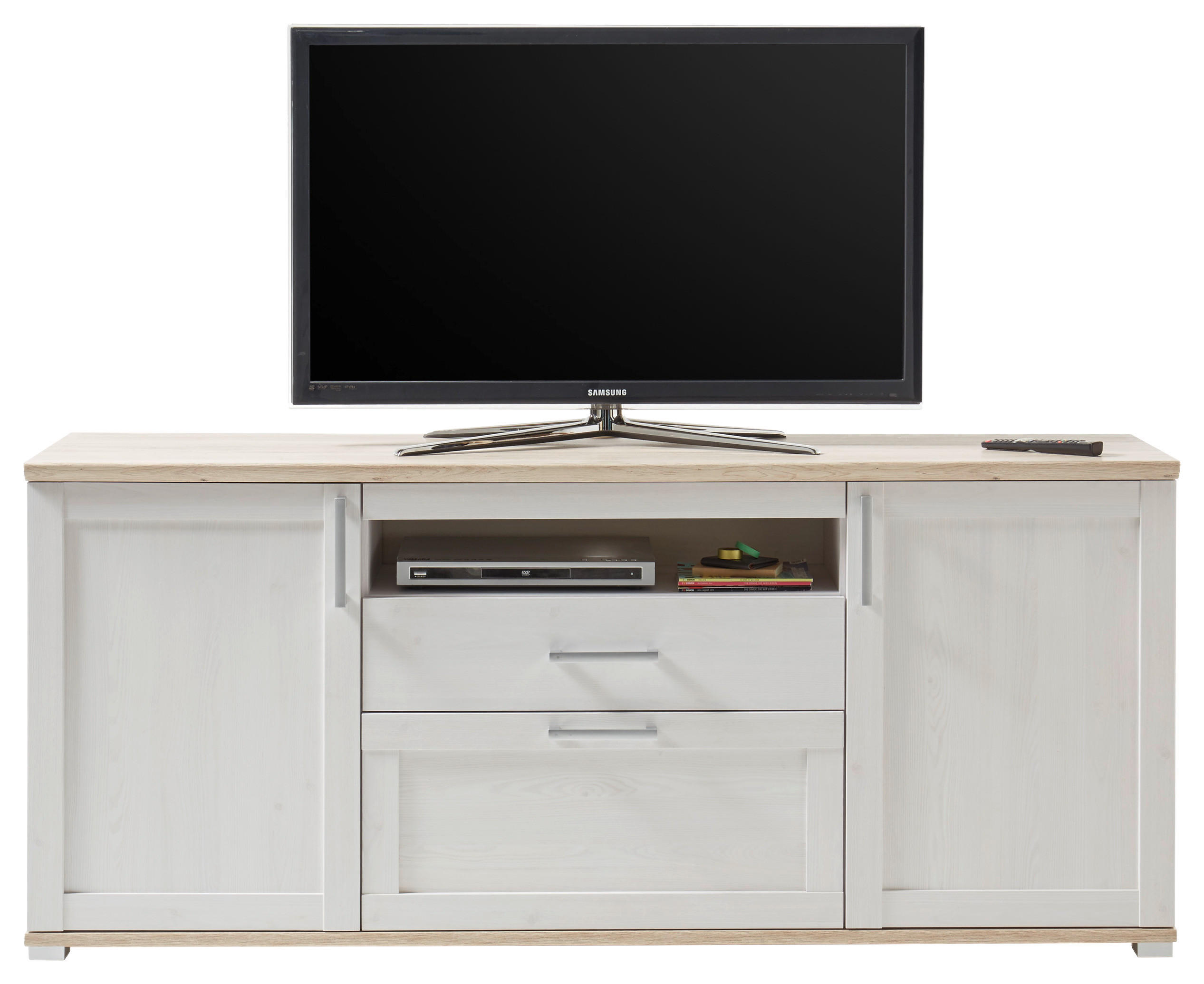 TV-Highboard Romance Sibiu Lärche Nachbildung San-Remo Nachbildung B/H/T: ca. 190x82x44 cm Romance - (190,00/82,00/44,00cm)