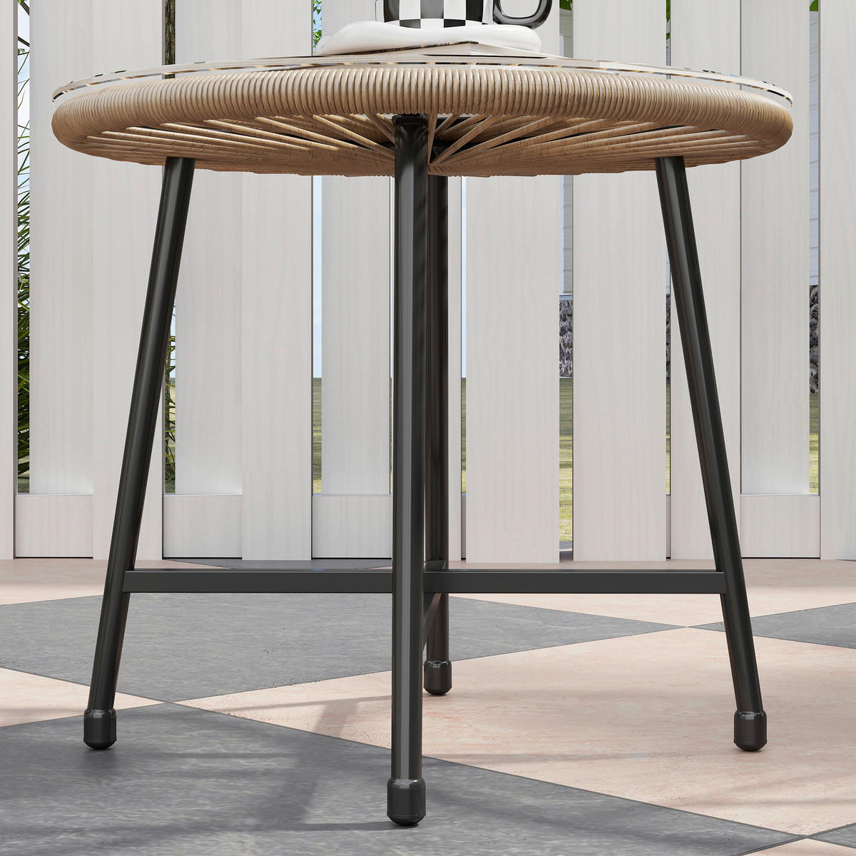 Outsunny Gartenmöbel-Set B/H/L: ca. 68x81x72 cm Gartenmöbel Set - natur (72,00/68,00/81,00cm) - Outsunny