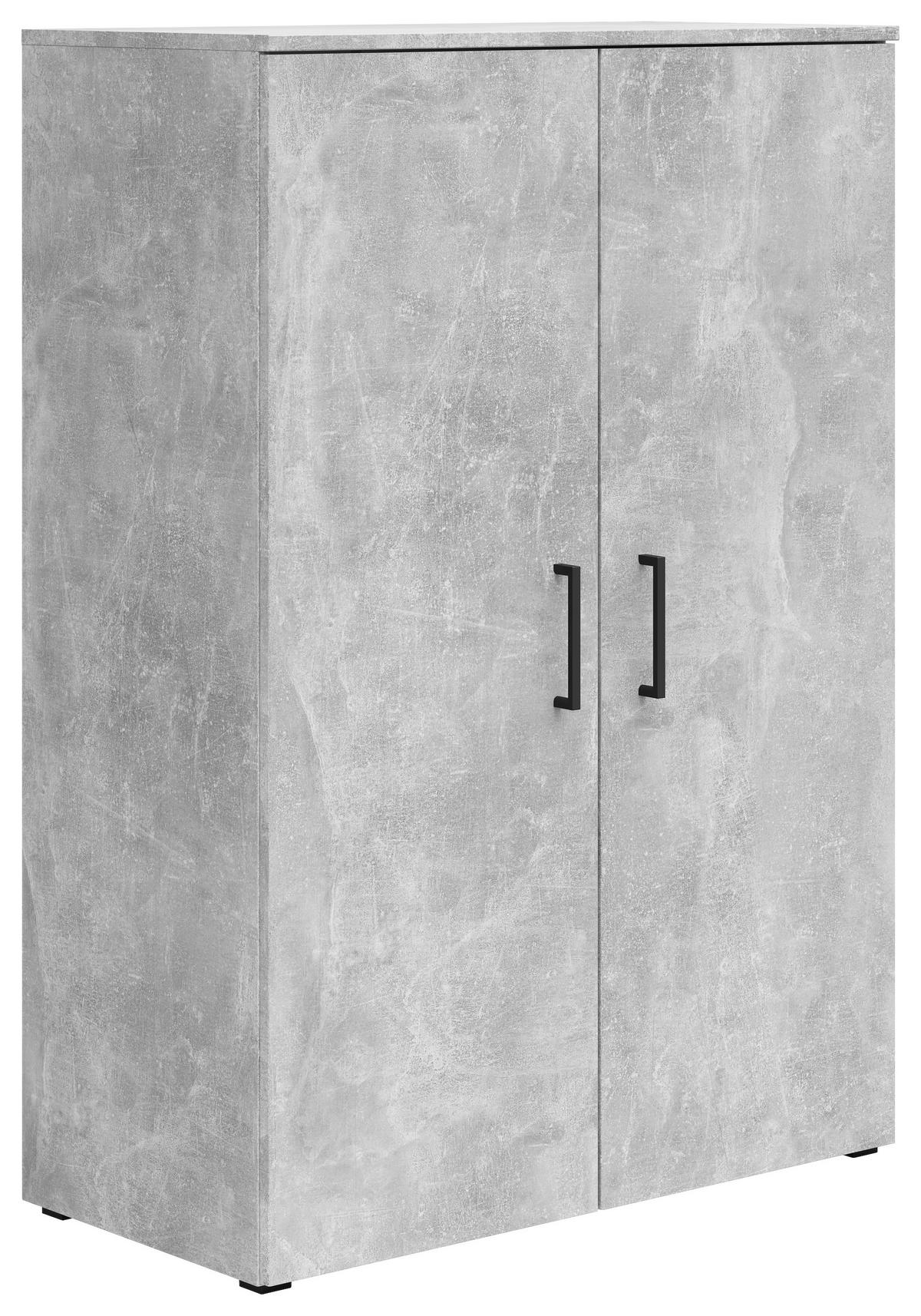 Kommode Multi-Stauraum Typ 31 Beton Optik B/H/T: ca. 80x115x40 cm Multi-Stauraum Typ 31 - Beton (80,00/115,00/40,00cm)
