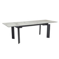Esstisch weiß Marmor Optik B/H/T: ca. 180x77x95 cm Esstisch - weiß (180,00/77,00/95,00cm) - Wohnling