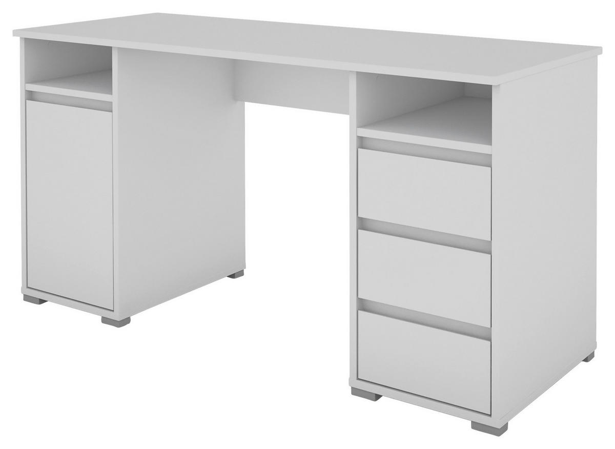 Schreibtisch LOBO weiß B/H/T: ca. 138x75x55 cm LOBO - weiß (138,00/75,00/55,00cm) - byLIVING