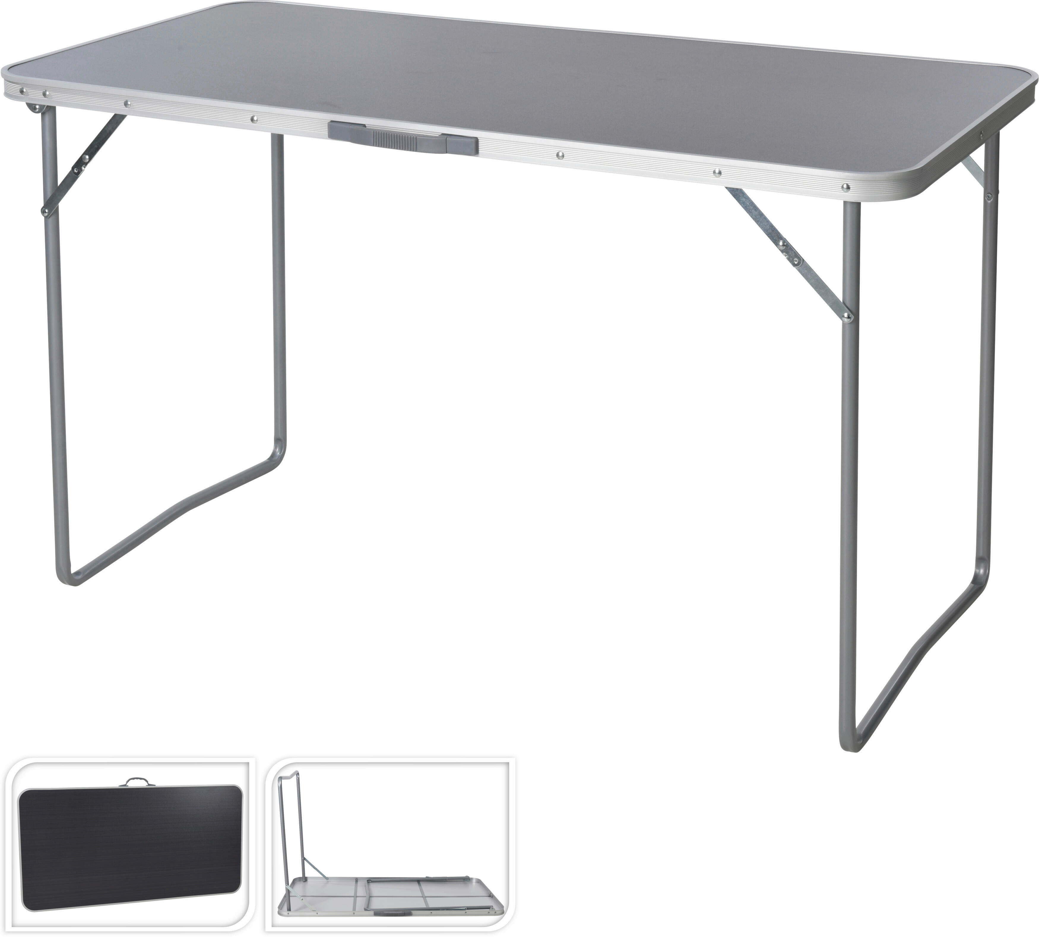 Klapptisch silber Metall B/H/L: ca. 60x6x121 cm Camping-Klapptisch - silber (121,00/60,00/6,00cm)