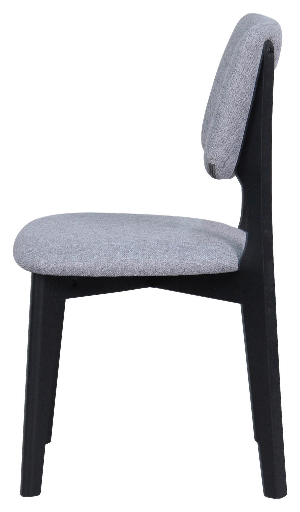 Stuhl ELSA schwarz grau Webstoff B/H/T: ca. 48x87x54 cm ELSA - schwarz/grau (48,00/87,00/54,00cm) - byLIVING