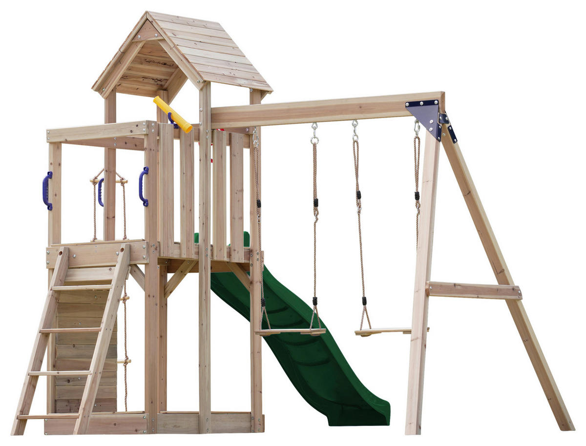 AXI Spielturm Moos grün B/H/L: ca. 342x267x375 cm Moos - braun/grün (375,00/342,00/267,00cm) - AXI