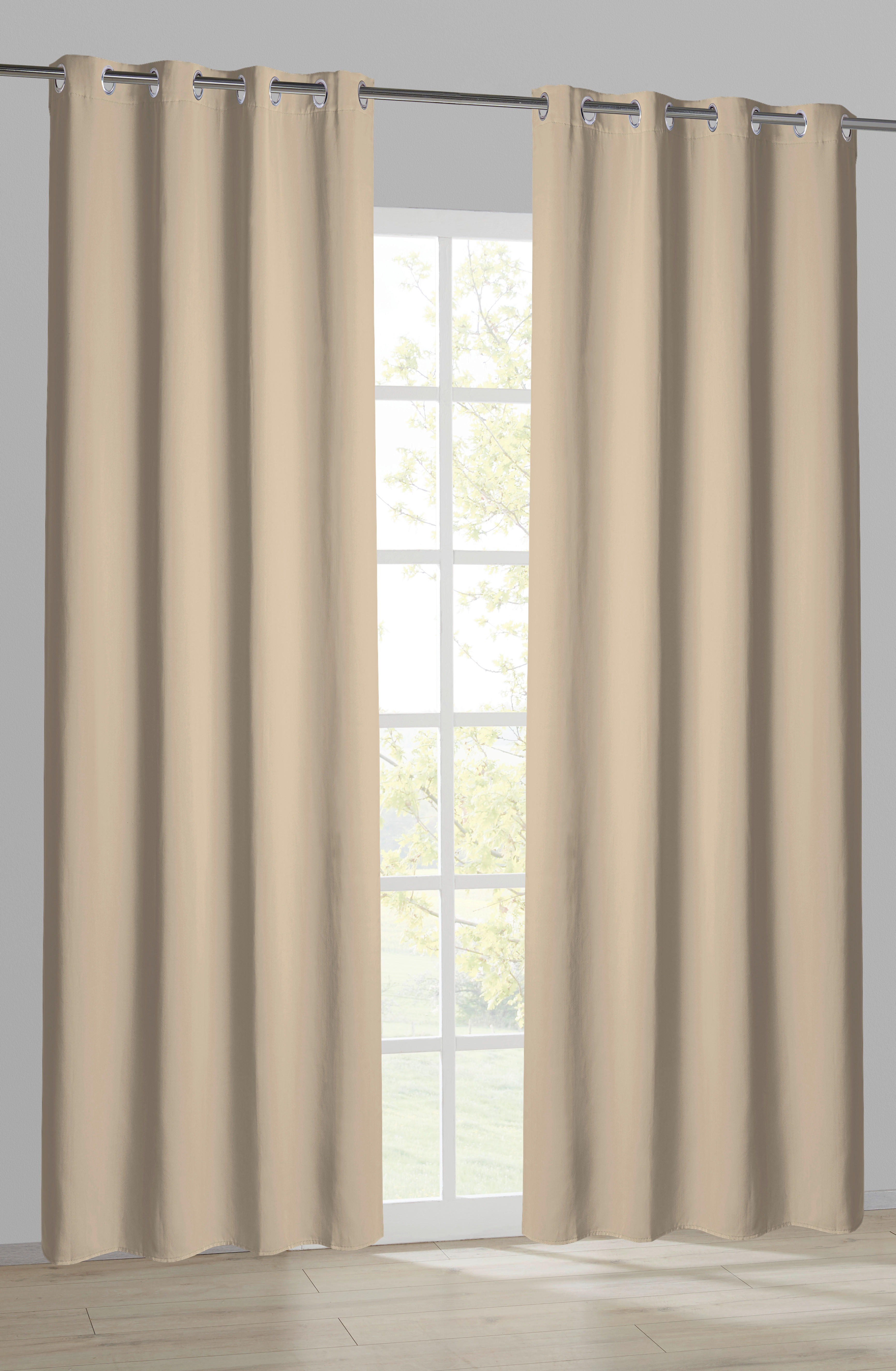 Ösenvorhang Verona sand B/L: ca. 140x245 cm Verona - sand (140,00/245,00cm)