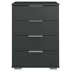 Nachtkonsole Easy Plus Graphit B/H/T: ca. 52x74x38 cm Easy Plus - Graphit/Silbergrau (52,00/74,00/38,00cm)