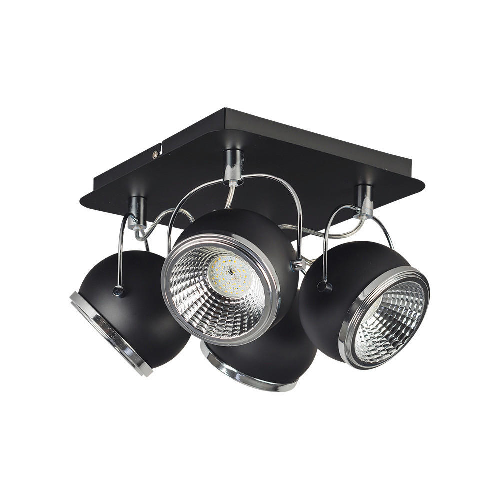 SPOT Light Deckenleuchte 5009484 schwarz Chrom Metall B/H/T: ca. 26x20x26 c günstig online kaufen