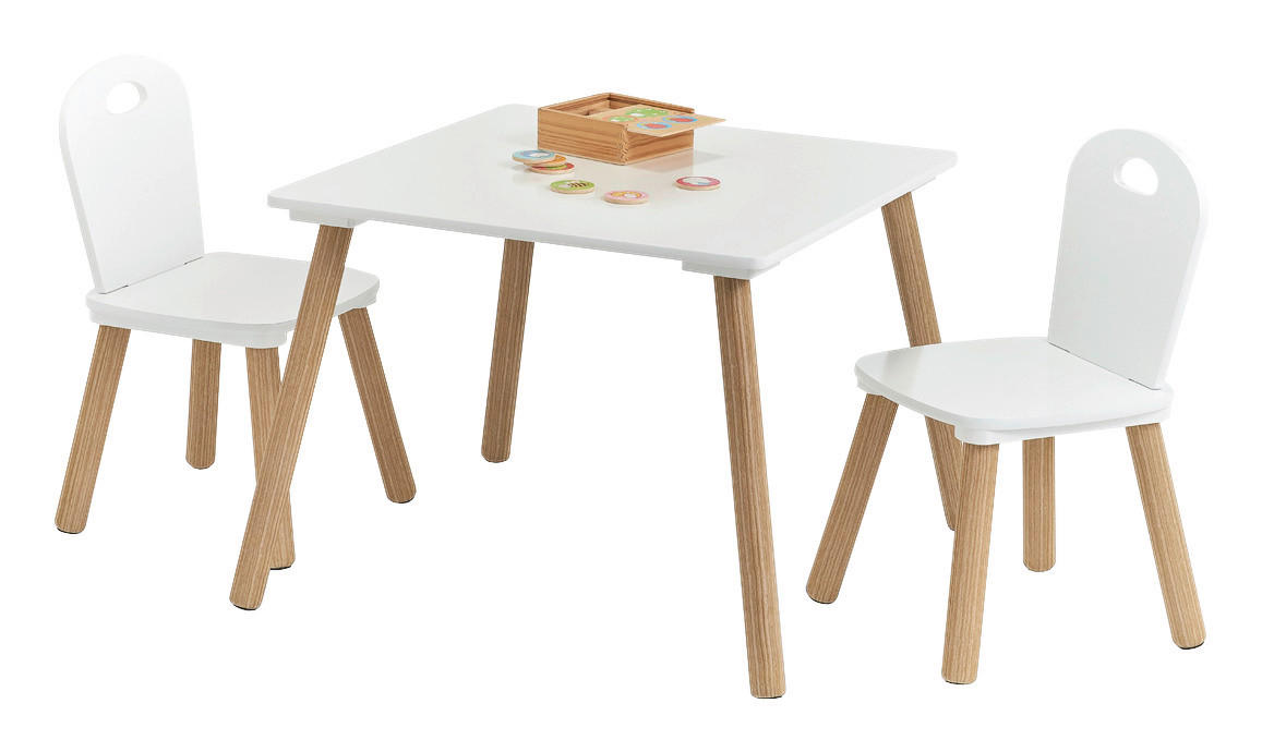 Zeller Kindertisch mit 2 Stühlen Scandi weiß Kiefer Scandi - weiß - Zeller
