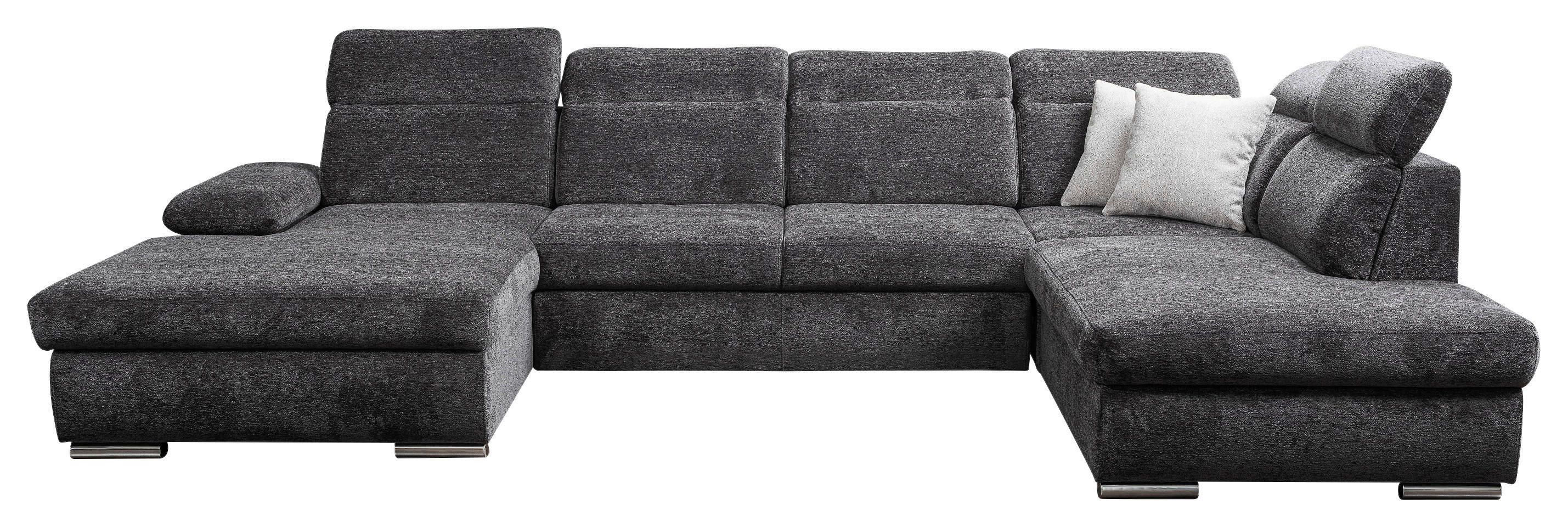 Wohnlandschaft Cordoba anthrazit Webstoff B/H/T: ca. 359x105x232 cm Cordoba - hellgrau/anthrazit (359,00/105,00/232,00cm)
