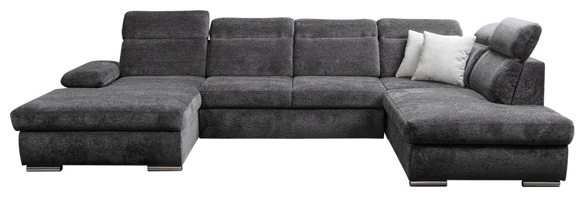 Wohnlandschaft Cordoba anthrazit Webstoff B/H/T: ca. 359x105x232 cm Cordoba - hellgrau/anthrazit (359,00/105,00/232,00cm)