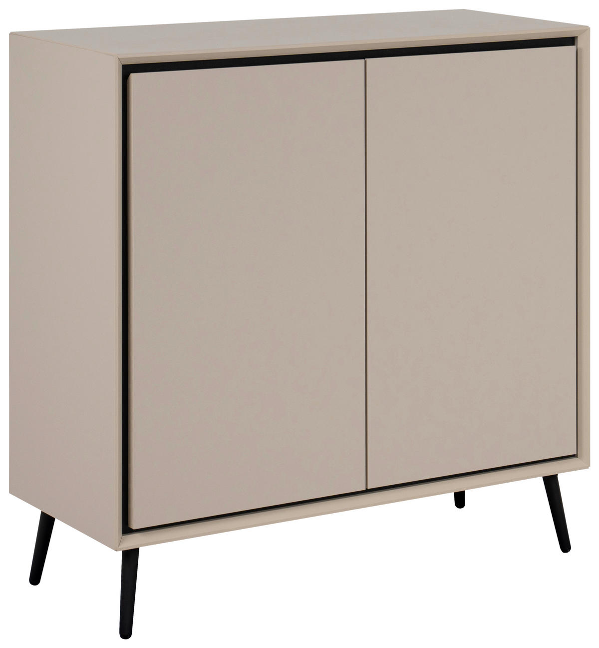 Kommode Arona sand schwarz B/H/T: ca. 90x90x38 cm Arona - sand/schwarz (90,00/90,00/38,00cm)
