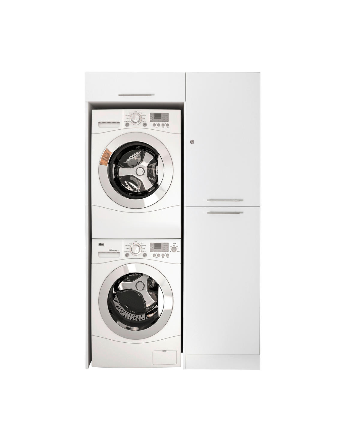 Respekta Hauswirtschaftsraum-Set Clara weiß matt B/H/T: ca. 117,4x200x67,6 cm Clara - weiß (117,40/200,00/67,60cm) - Respekta