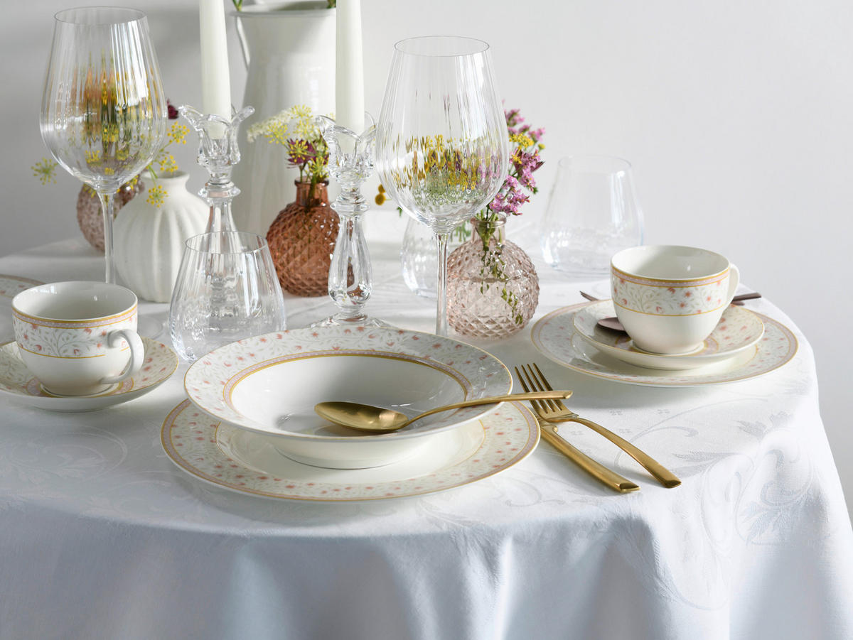 CreaTable Kombiservice Emilia weiß Porzellan 30 tlg. Emilia - weiß/creme - CreaTable