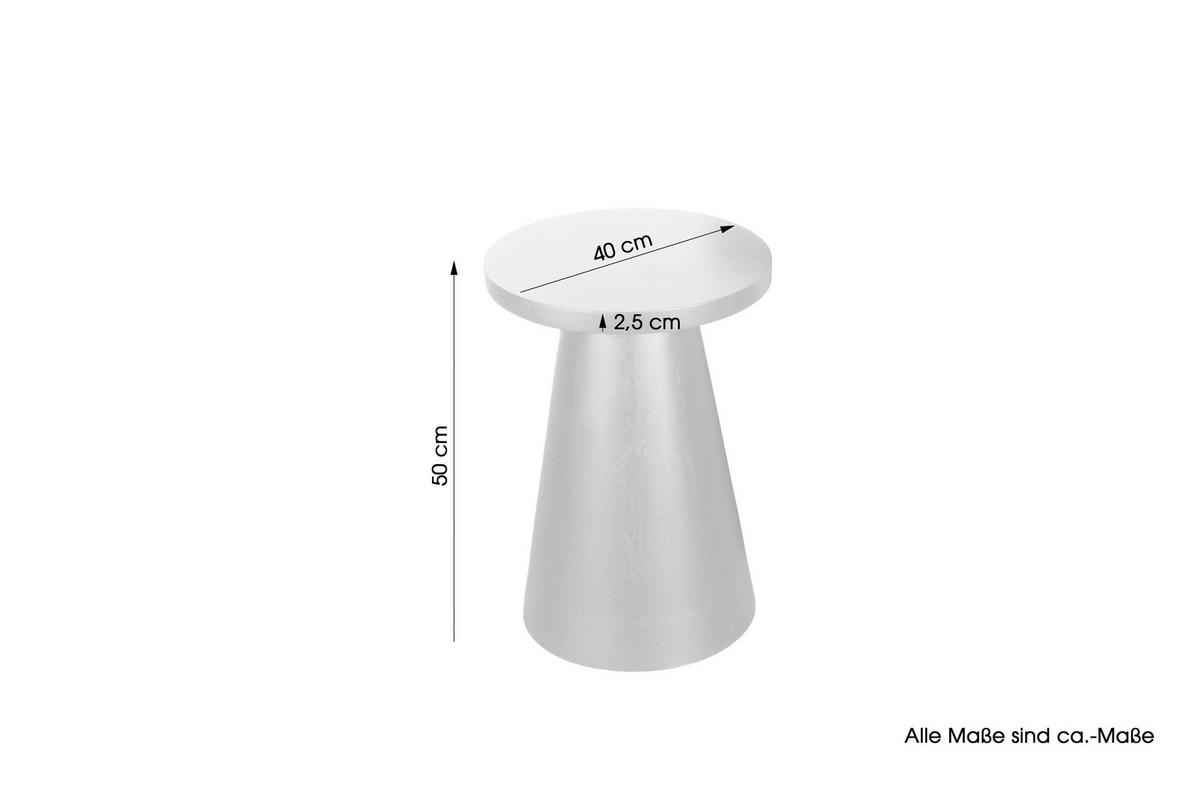 Beistelltisch CONE weiß gekälkt Akazie H/D: ca. 50x40 cm CONE - weiß (40,00/50,00cm) - byLIVING
