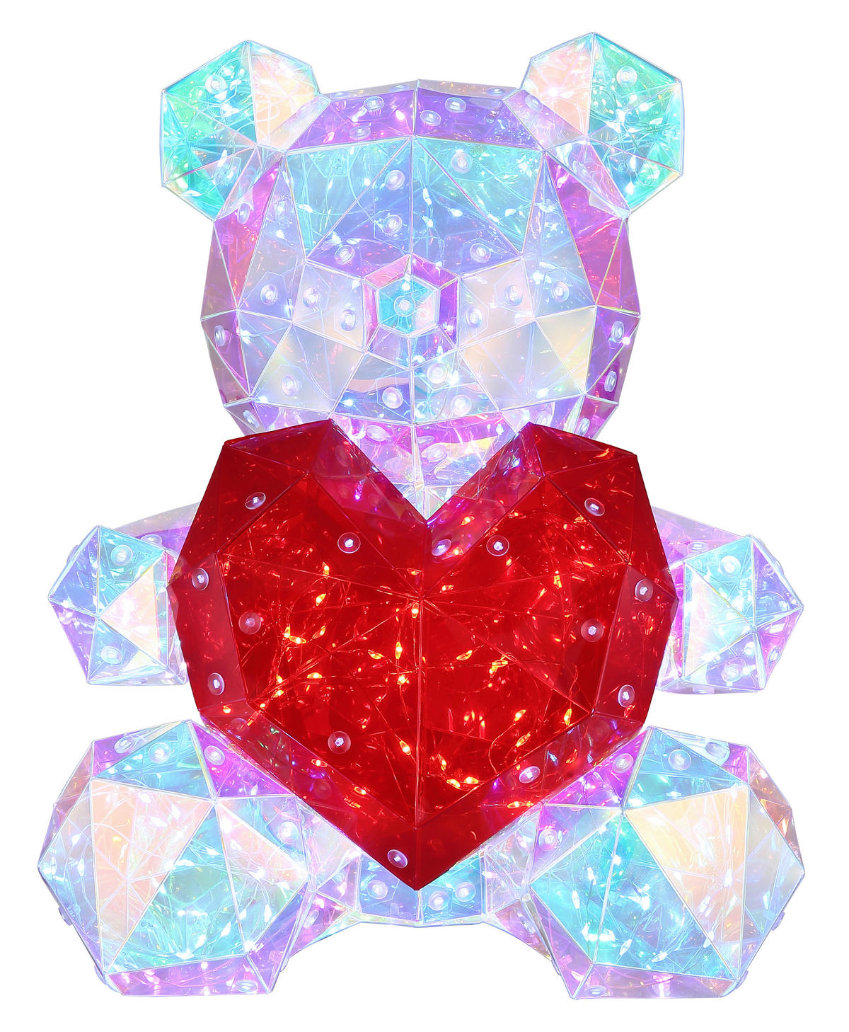 GLOBO LED-Dekoleuchte Brondar 28058 klar rot Kunststoff H: ca. 30 cm Brondar - klar/rot (30,00cm) - GLOBO