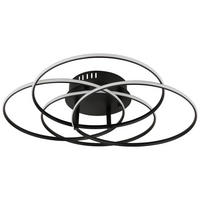GLOBO Deckenleuchte mattschwarz Opal Metall Aluminium H/D: ca. 11,4x51,5 cm 1 Brennstellen Kombos - Opal/mattschwarz (51,50/11,40cm) - GLOBO