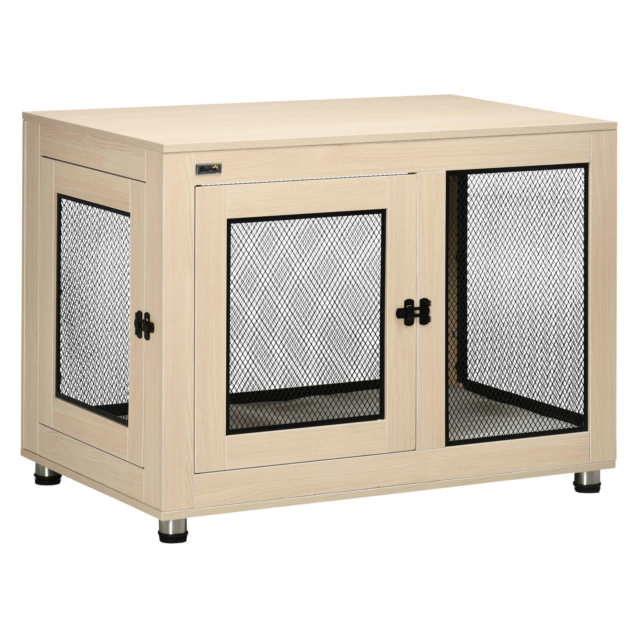 PawHut Hunde-Zubehör Eiche Polyester B/H/L: ca. 60x94x71,5 cm Hundekäfig - Eiche (71,50/60,00/94,00cm) - PawHut