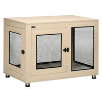 PawHut Hunde-Zubehör Eiche Polyester B/H/L: ca. 60x94x71,5 cm Hundekäfig - Eiche (71,50/60,00/94,00cm) - PawHut