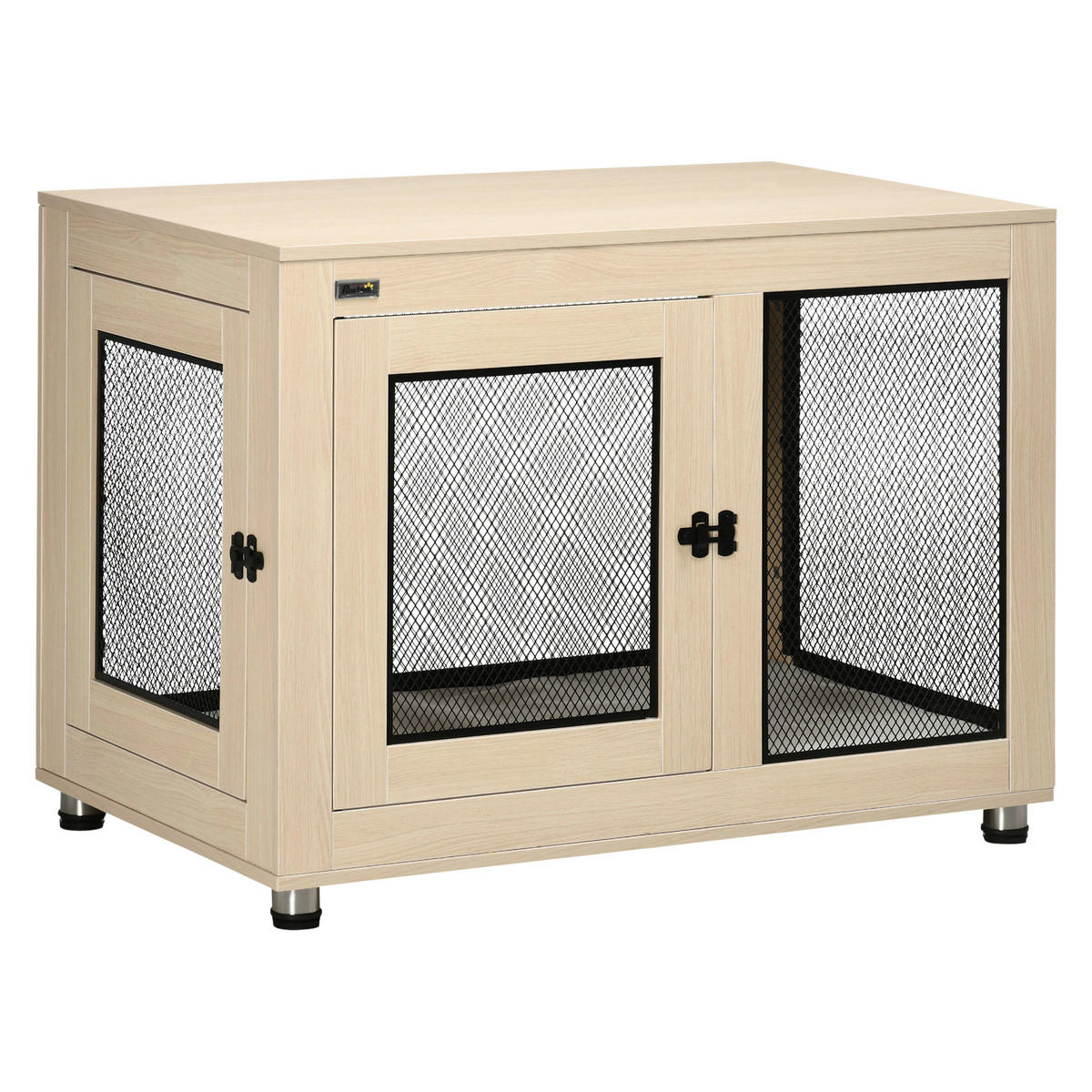 PawHut Hunde-Zubehör Eiche Polyester B/H/L: ca. 60x94x71,5 cm Hundekäfig - Eiche (71,50/60,00/94,00cm) - PawHut