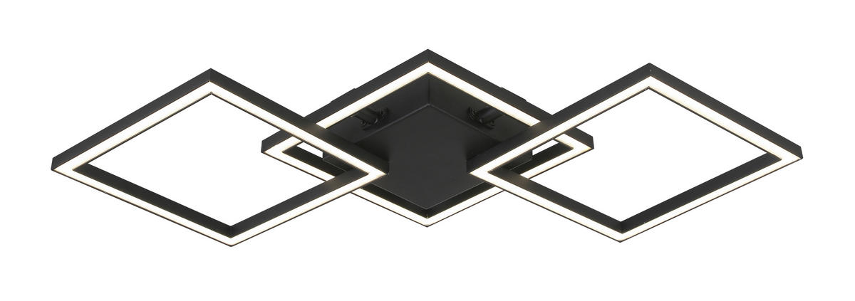 Nolo Deckenleuchte schwarz Kunststoff B/H/L: ca. 29x5x63 cm LED-Deckenleuchte_Tres - schwarz (63,00/29,00/5,00cm) - Nolo