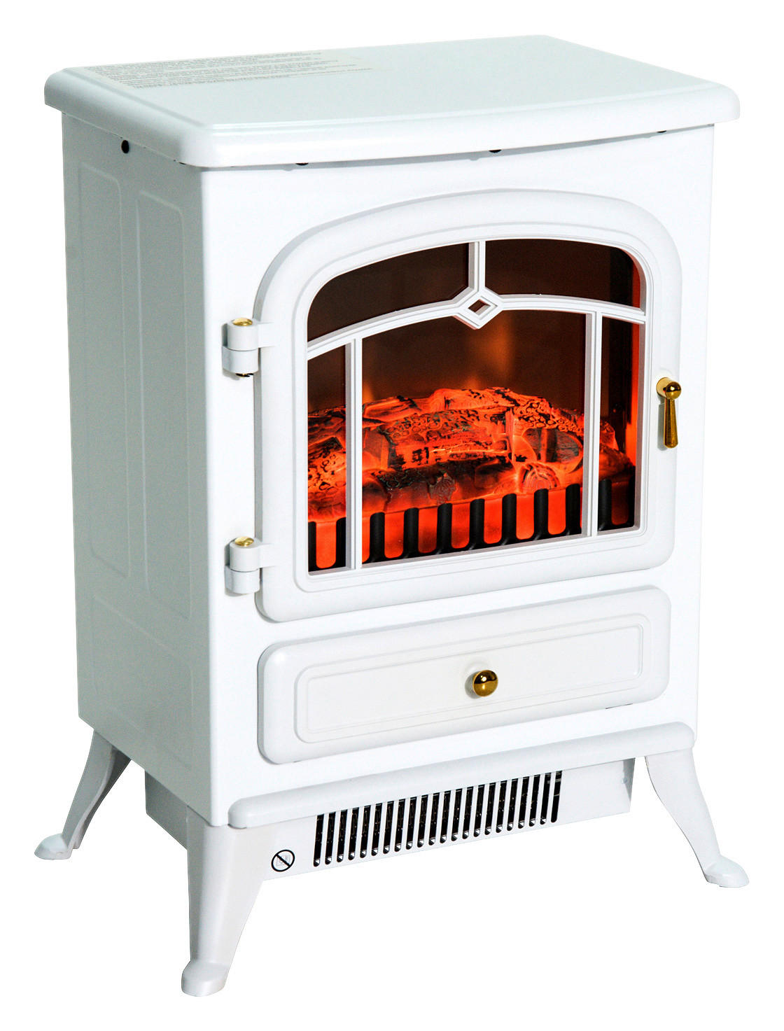 HOMCOM Elektrokamin MH820-039WT weiß Glas Metall B/H/L: ca. 28x55x42 cm ca. 1850 W Elektrokamin MH820-039WT - weiß (42,00/28,00/55,00cm) - HOMCOM