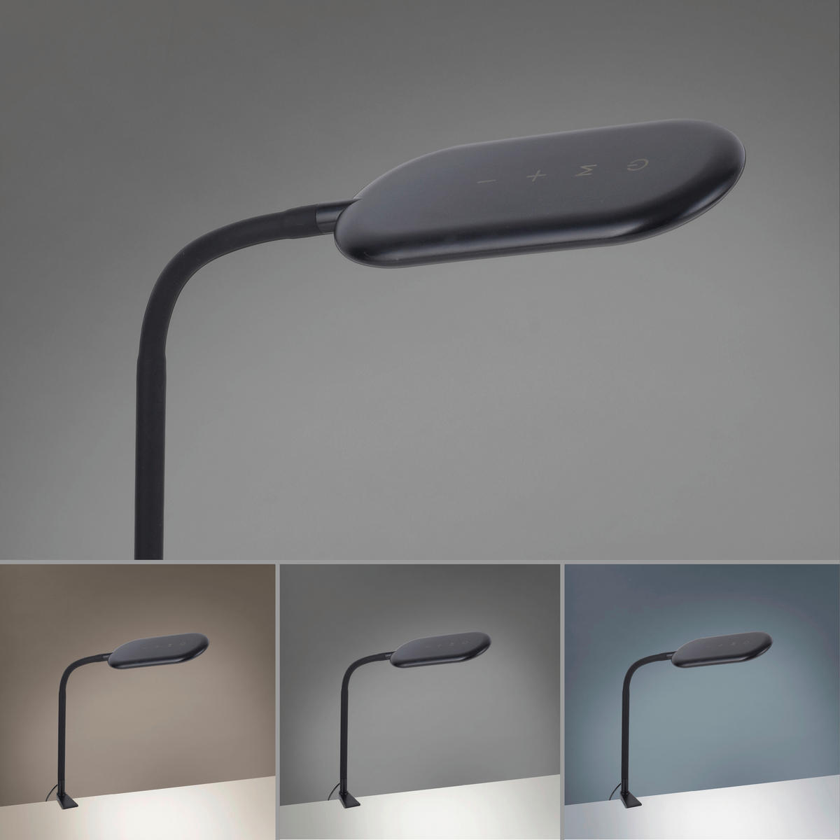 Just Light LED-Klemmleuchte KELLY 14404-18 schwarz Kunststoff B/H/T: ca. 36x67x36 cm 1 Brennstellen KELLY - schwarz (36,00/67,00/36,00cm) - Just Light