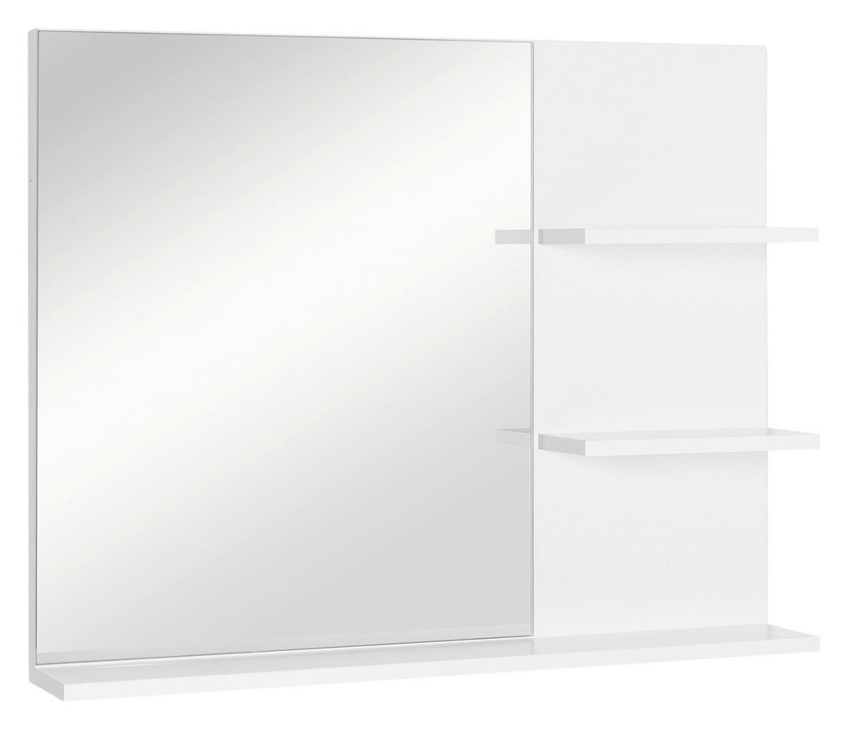 Badspiegel 834-207 weiß B/H/T: ca. 60x48x10 cm 834-207 - weiß (60,00/48,00/10,00cm) - kleankin