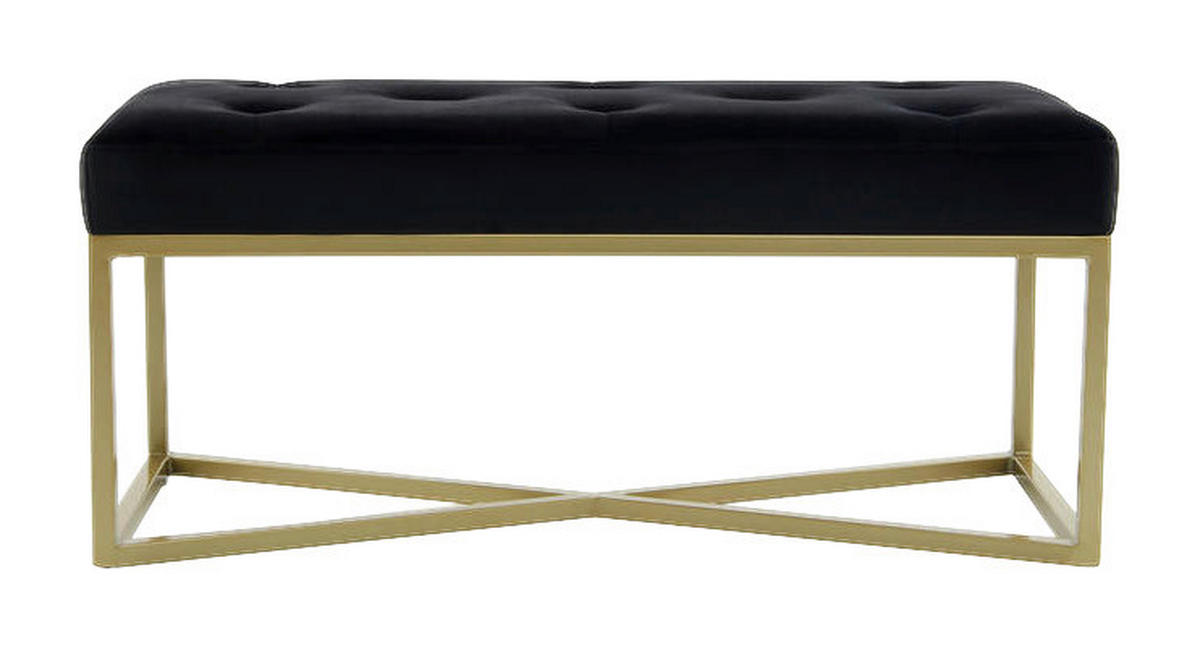 Sitzbank Cameron 100 schwarz B/H/T: ca. 90x40x40 cm Cameron 100 - gold/schwarz (90,00/40,00/40,00cm) - 360 Living