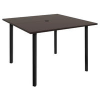 Outsunny Gartentisch braun Polypropylen B/H/L: ca. 100x100x72 cm Gartentisch - braun (72,00/100,00/100,00cm) - Outsunny