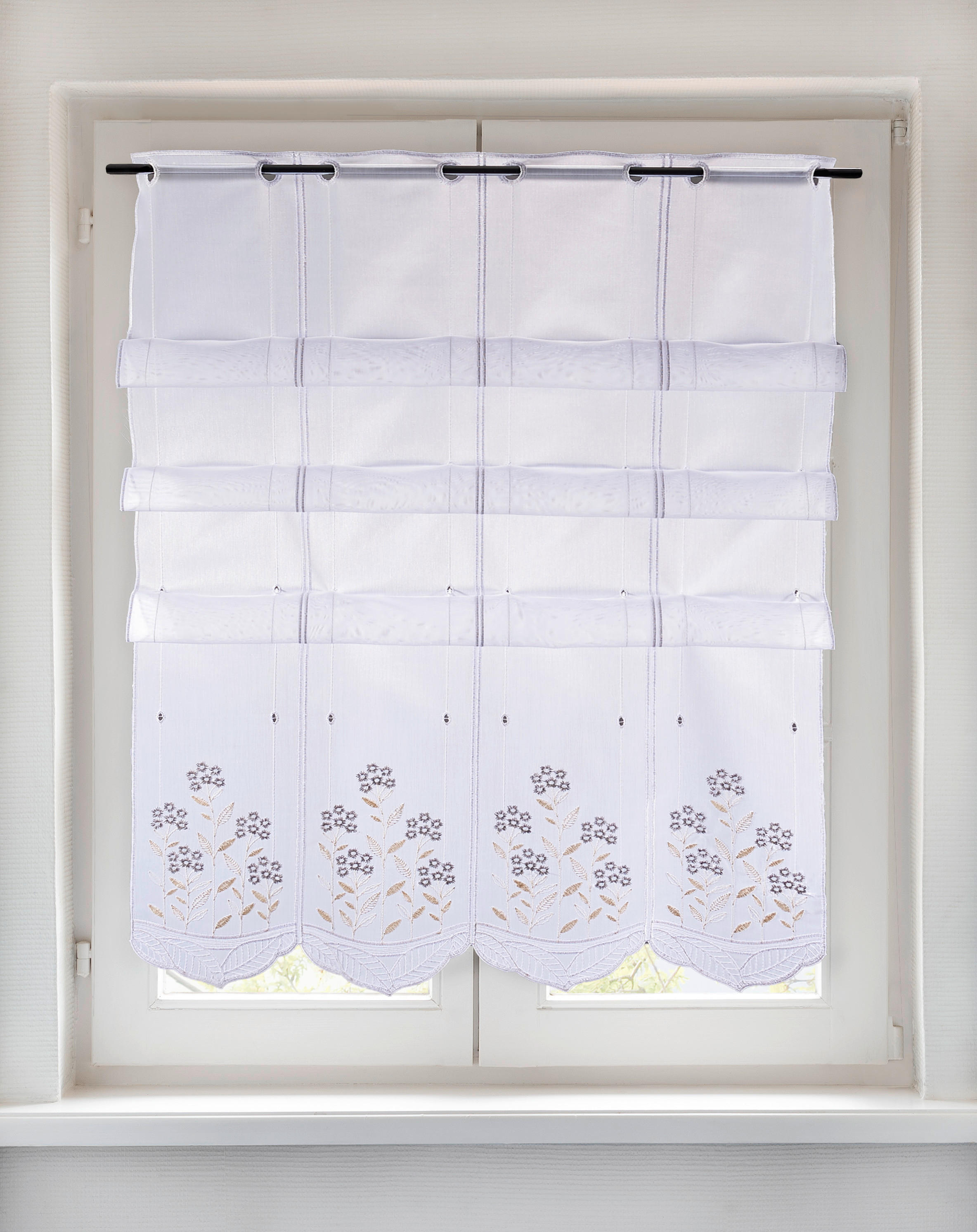 Clipstore-Meterware Nadja beige H: ca. 140 cm Nadja - beige/grau (140,00cm)