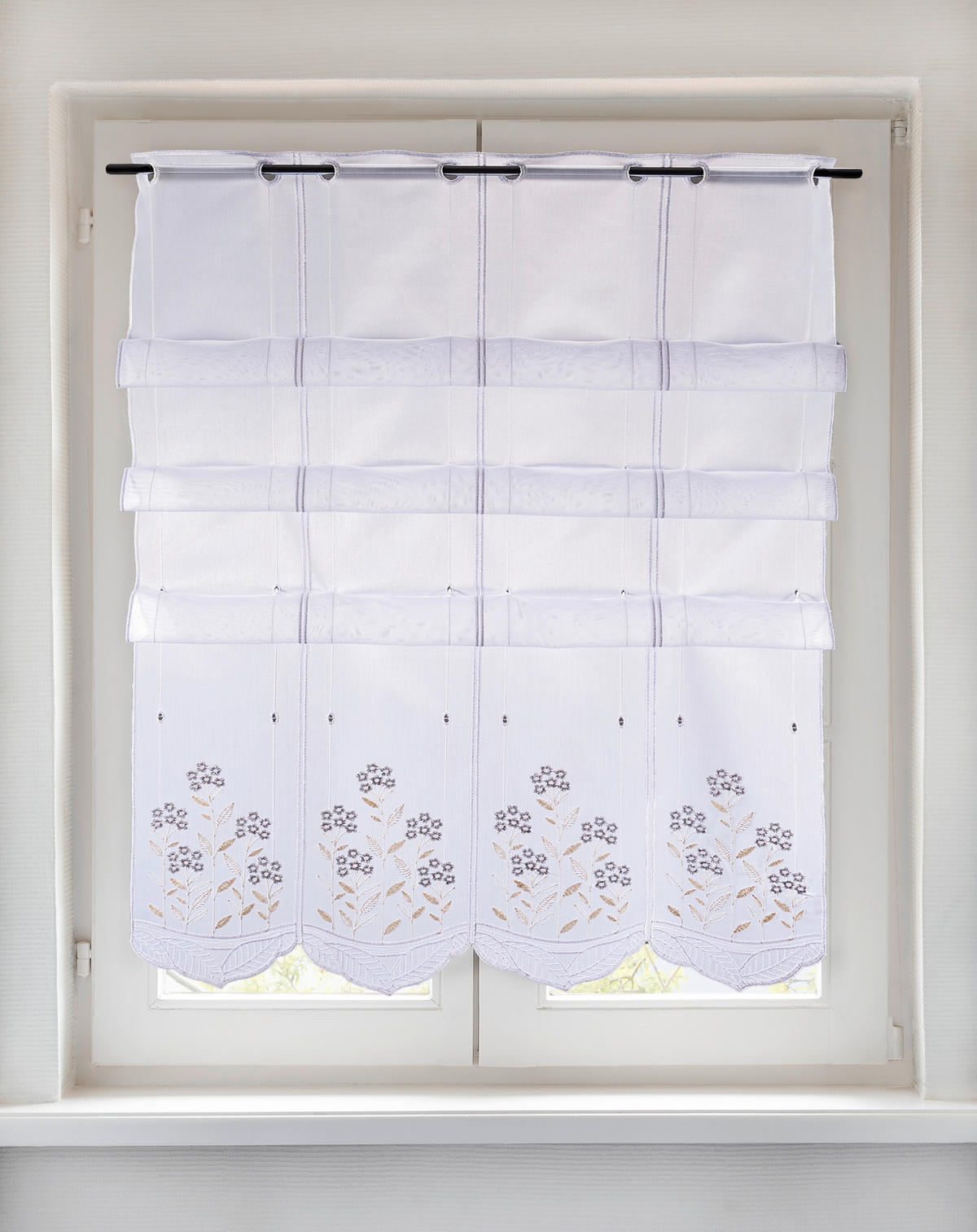 Clipstore-Meterware Nadja beige H: ca. 140 cm Nadja - beige/grau (140,00cm)