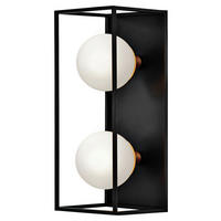 LEDVANCE Badezimmer-Wandleuchte Square 756922 schwarz weiß Metall Glas B/H/L: ca. 15x15x35 cm G9 Decor Square - weiß/schwarz (35,00/15,00/15,00cm) - LEDVANCE