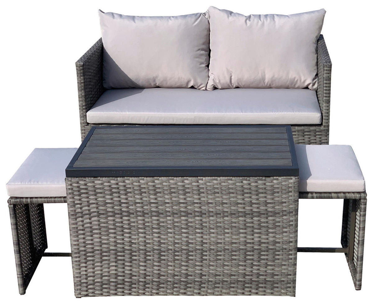 Greemotion Loungeset Valencia dunkelgrau Stahlrohr Valencia - dunkelgrau/anthrazit - Greemotion