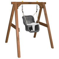AXI Babyschaukel braun B/H/T: ca. 120x134x103 cm Babyschaukel Braun mit Sitz - braun/weiß (120,00/134,00/103,00cm) - AXI
