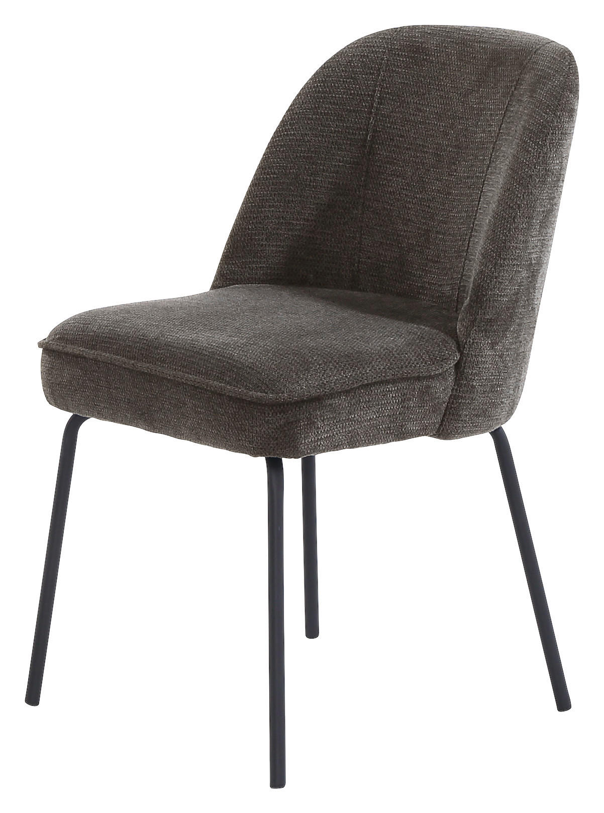 Stuhl  dunkelgrau Webstoff B/H/T: ca. 50x83x63 cm Tom_Stuhl_6003710 - schwarz/dunkelgrau (50,00/83,00/63,00cm)