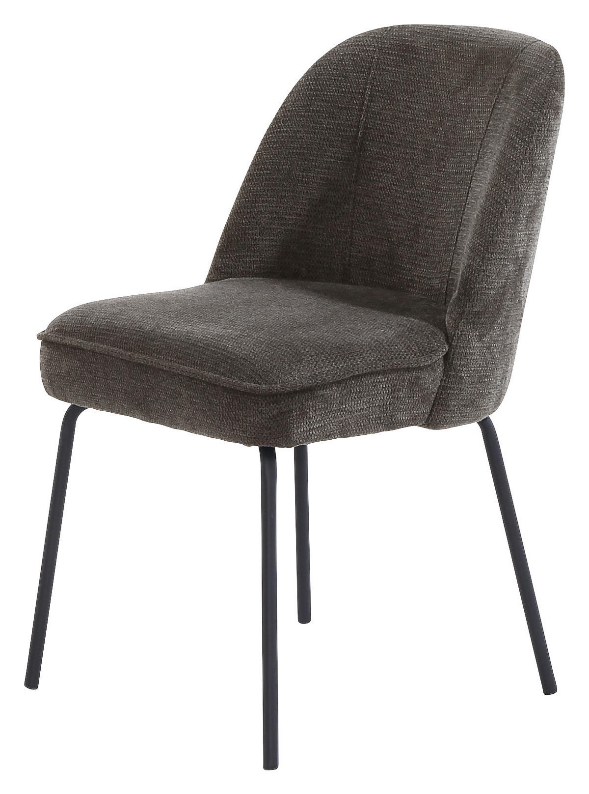 Stuhl  dunkelgrau Webstoff B/H/T: ca. 50x83x63 cm Tom_Stuhl_6003710 - schwarz/dunkelgrau (50,00/83,00/63,00cm)